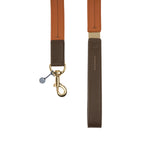 Mungo & Maud Luxury Dog & Cat Outfitters Bauhaus Leather Dog Lead Orange Brown