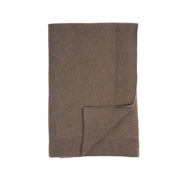 Mungo & Maud Luxury Dog & Cat Outfitters Comfort Dog Bone Blanket Cotton Cashmere Brown