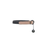 Mungo & Maud Luxury Dog & Cat Outfitters Baseball Cotton Suede Dog Collar Beige Grey