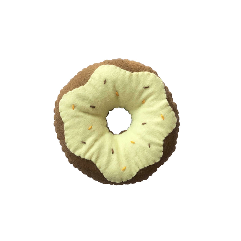 Felt Donut Dog Toy