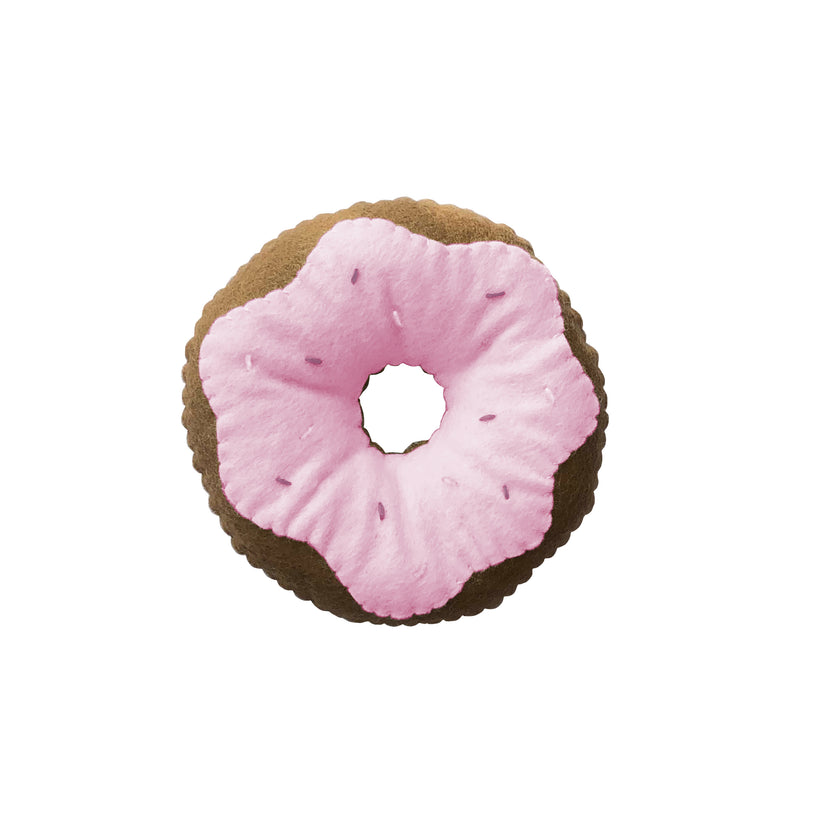 Felt Donut Dog Toy