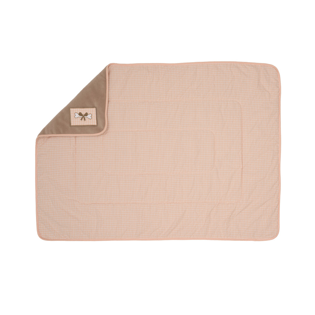 Mungo & Maud Luxury Dog & Cat Outfitters Snuggle Cotton Fleece Dog Blanket Orange Beige
