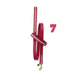 Mungo & Maud Luxury Dog & Cat Outfitters Torino Leather Dog Collar & Lead Red Taupe