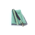 Mungo & Maud Luxury Dog & Cat Outfitters Cable Cashmere Dog Pullover Green and Grey Baseball Cotton Suede Dog Lead Green Grey