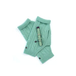 Mungo & Maud Luxury Dog & Cat Outfitters Baseball Cotton Suede Dog Collar Grey Green Cable Cashmere Dog Pullover Green