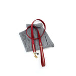 Mungo & Maud Luxury Dog & Cat Outfitters Torino Leather Lead Red Taupe Cable Cashmere Pullover Grey