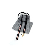 Mungo & Maud Luxury Dog & Cat Outfitters Torino Leather Dog Lead Black Pink Cable Cashmere Pullover Grey