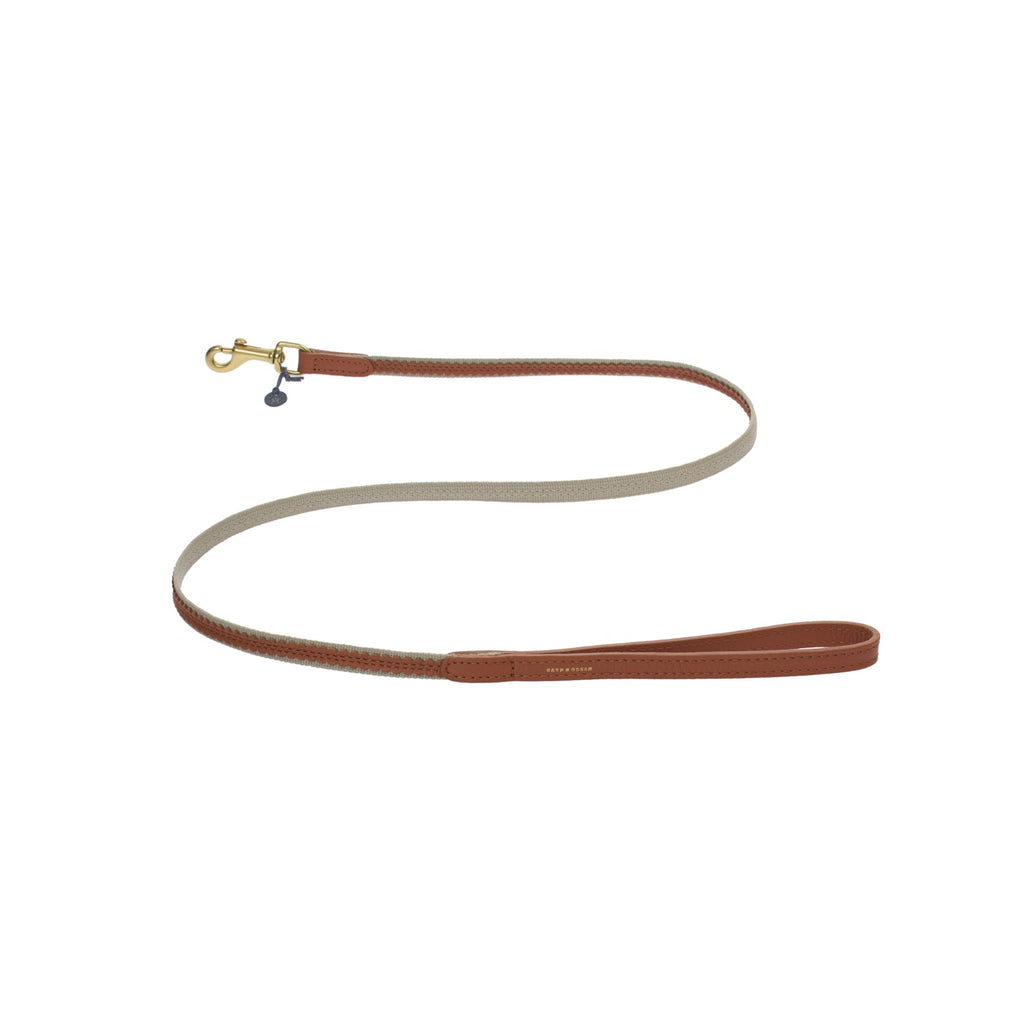 Mungo & Maud Luxury Dog & Cat Outfitters Bonbon Leather Dog Lead Brown