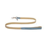 Mungo & Maud Luxury Dog & Cat Outfitters Baseball Cotton Suede Dog Lead Beige Blue