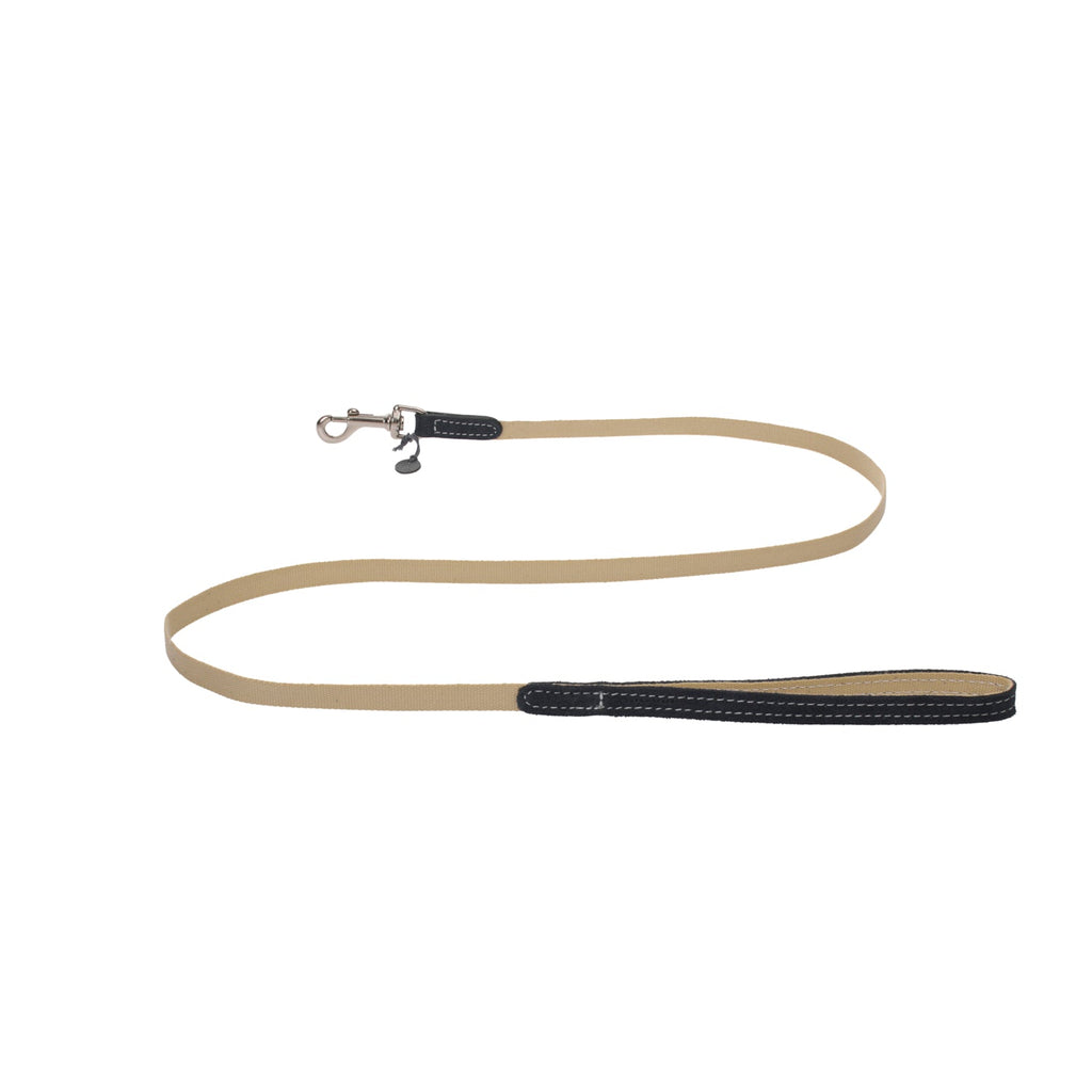 Mungo & Maud Luxury Dog & Cat Outfitters Baseball Cotton Suede Dog Lead Beige Blue