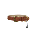 Mungo & Maud Luxury Dog & Cat Outfitters Bonbon Leather Dog Collar Brown