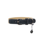 Mungo & Maud Luxury Dog & Cat Outfitters Baseball Cotton Suede Dog Collar Beige Blue