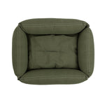 Overhead View Of Classic Dog bed in Olive Green