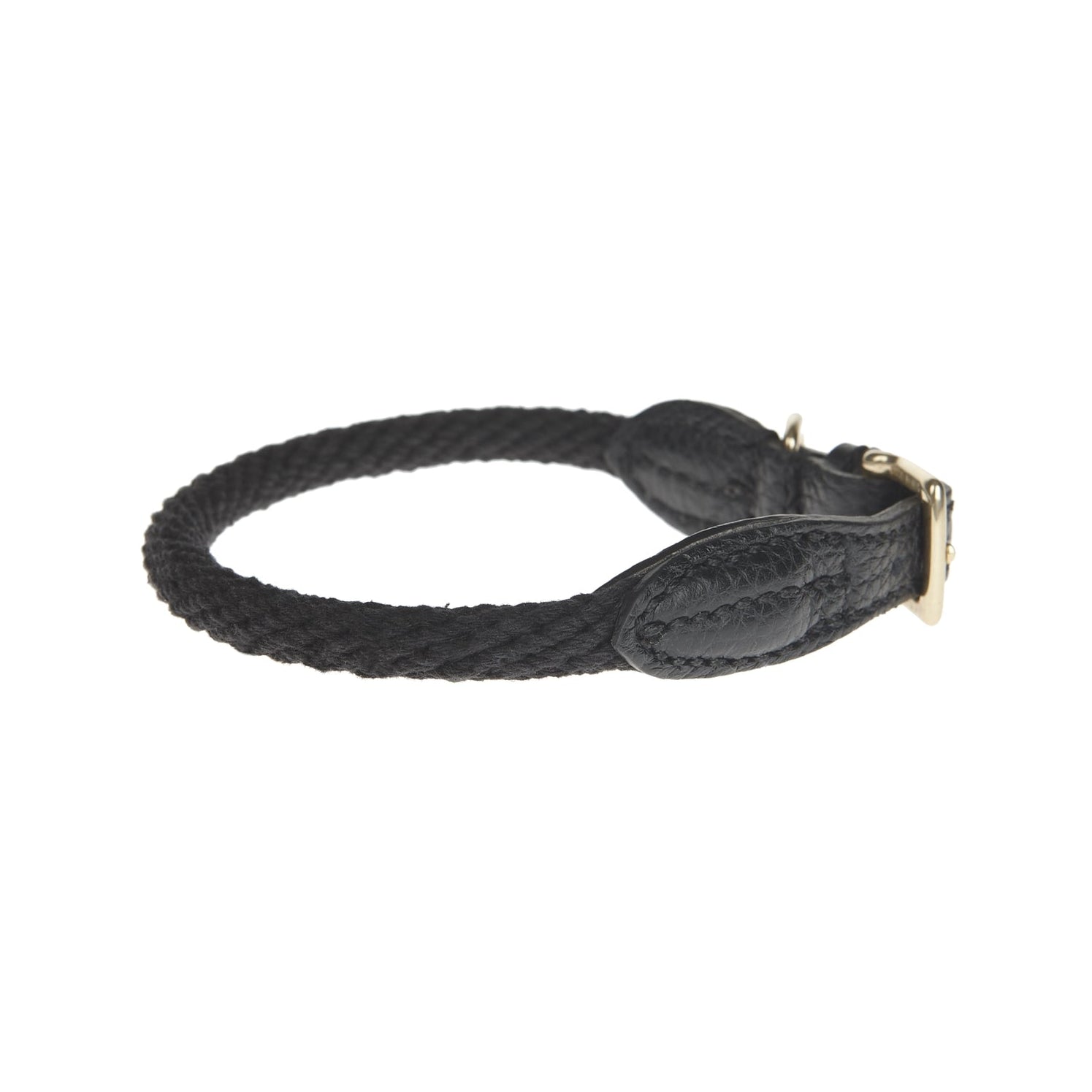 Rope Dog Collar Black Mungo & Maud